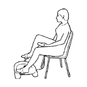 Dibujo de una persona utilizando el LH Desk Bike