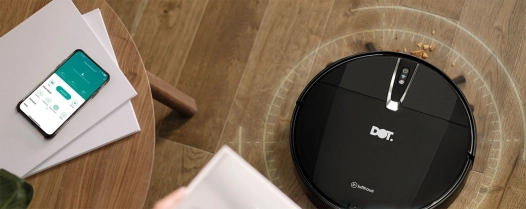 Robot Aspirador Dot limpiando con su sistema de mapeado inteligente