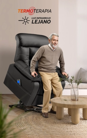 Persona utilizando el Sillón New Imperial Undulhar System levanta personas