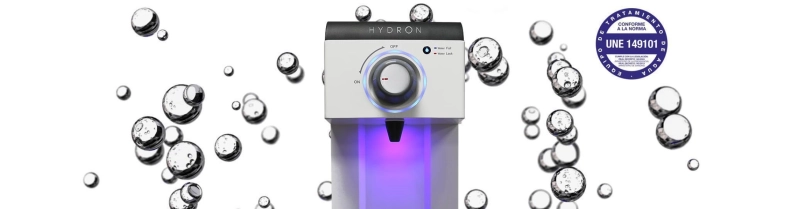 Hidrogenador de agua Hydron con iluminación LED frontal y burbujas de hidrógeno, equipo para generar agua hidrogenada antioxidante